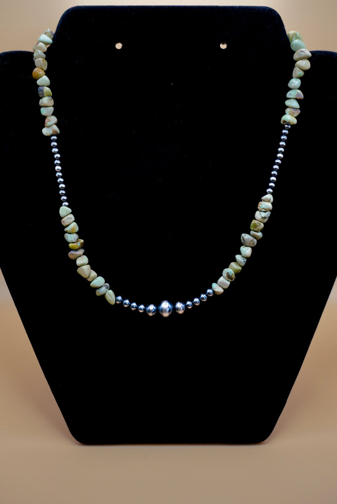 Carico Lake Turquoise 16” w/2.5” Extender Sterling Pearl Necklace