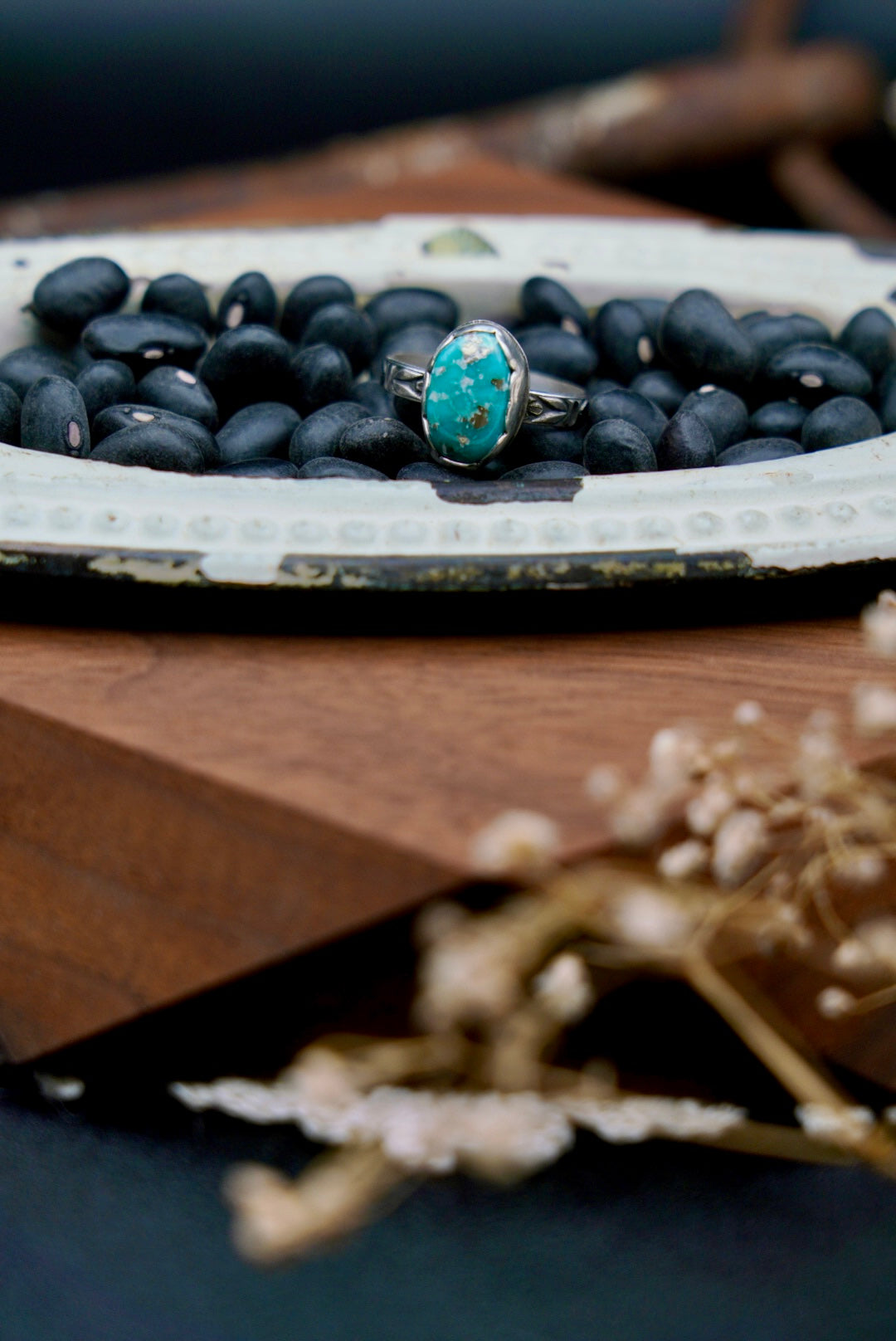 White Water Turquoise Ring SIZE 6