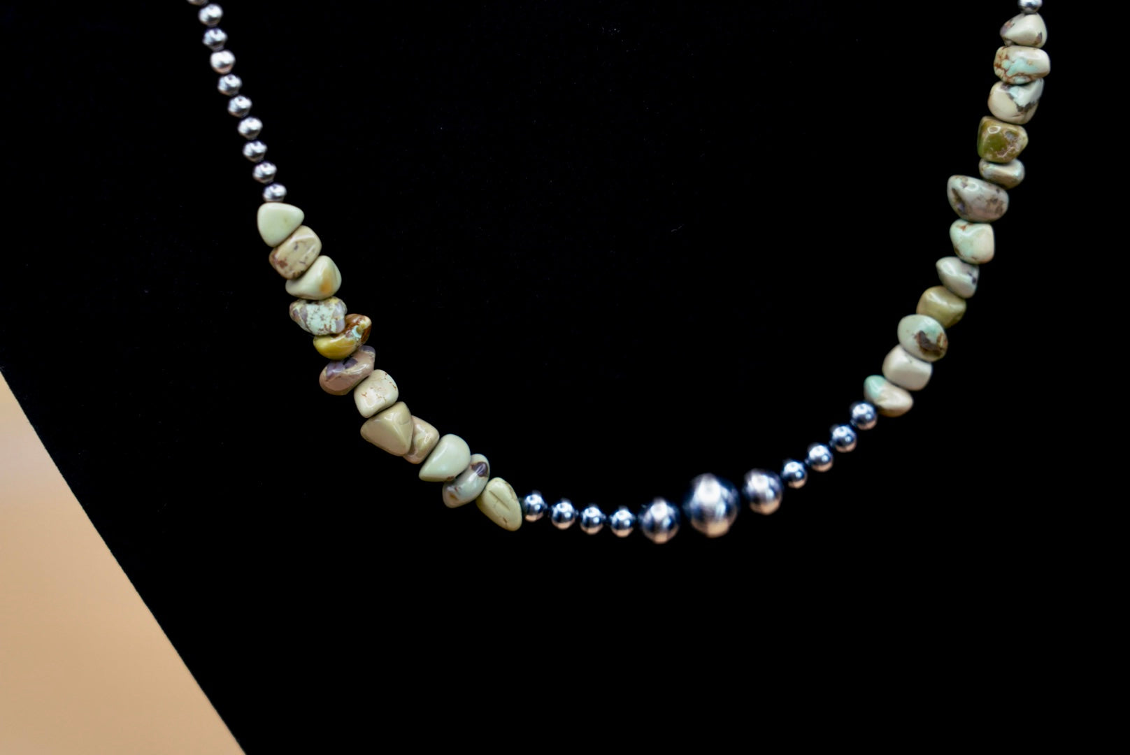 Carico Lake Turquoise 16” w/2.5” Extender Sterling Pearl Necklace