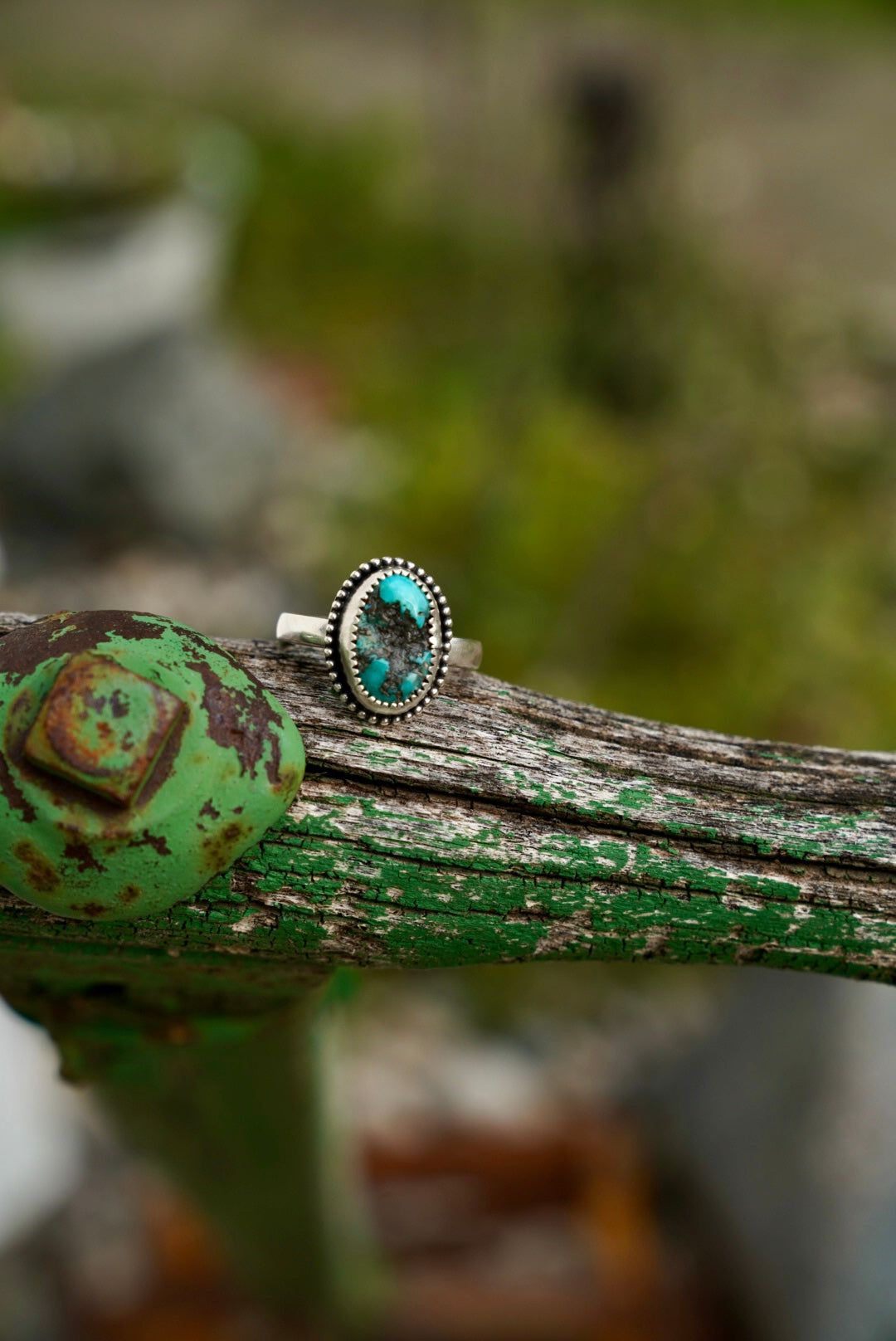 Kingman Turquoise Nugget Ring SIZE 10