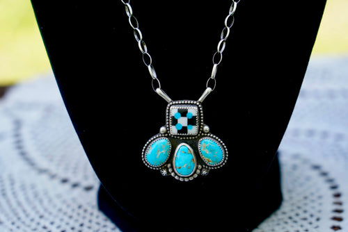 Checkered & Sierra Bella Turquoise Necklace