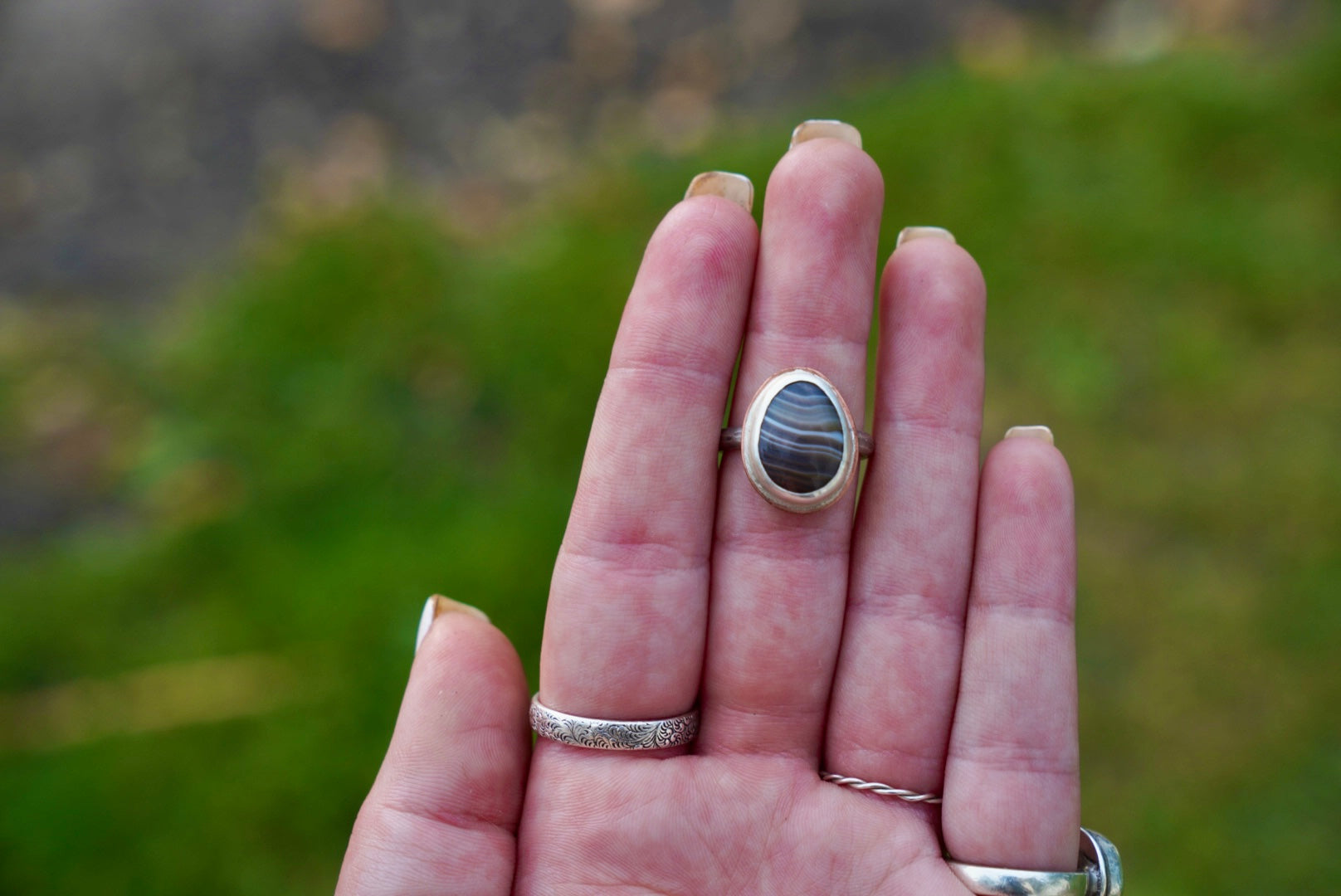 Lake Superior Agate Ring SIZE 6