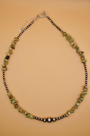 Carico Lake Turquoise 16” w/2.5” Extender Sterling Pearl Necklace