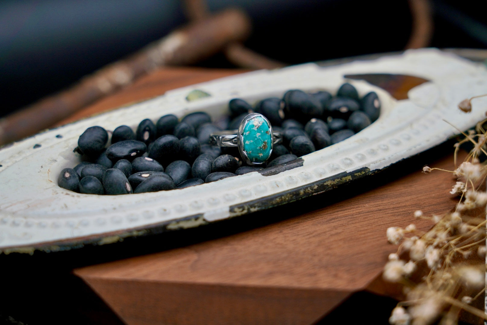 White Water Turquoise Ring SIZE 6