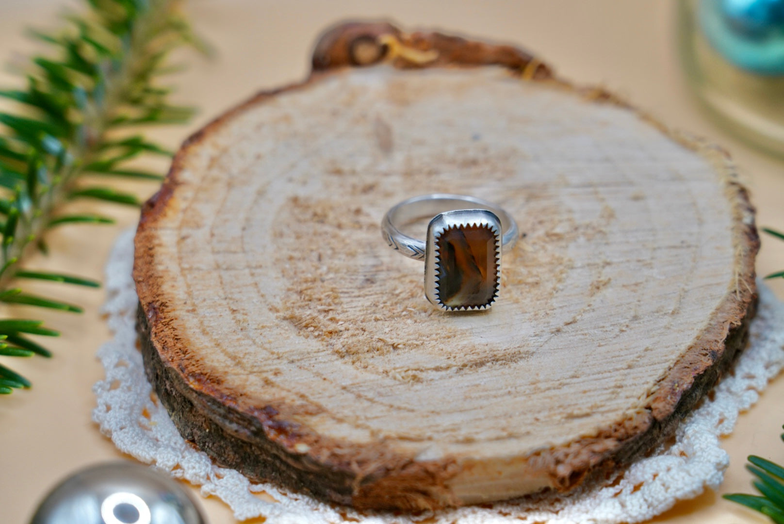 Montana Agate Ring SIZE 7 1/2