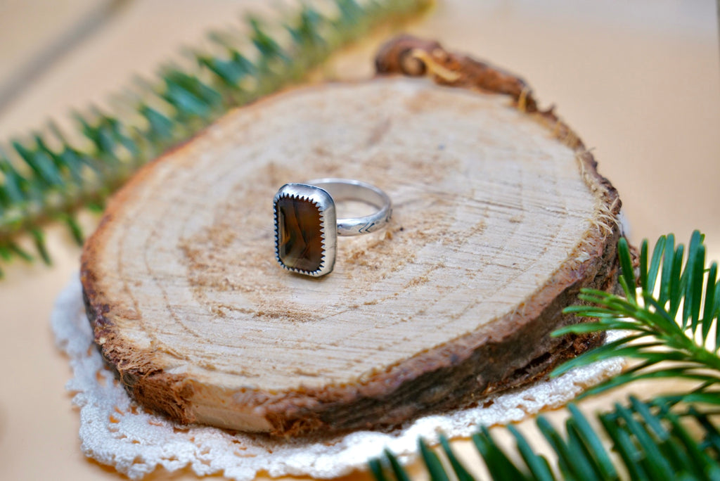 Montana Agate Ring SIZE 7 1/2