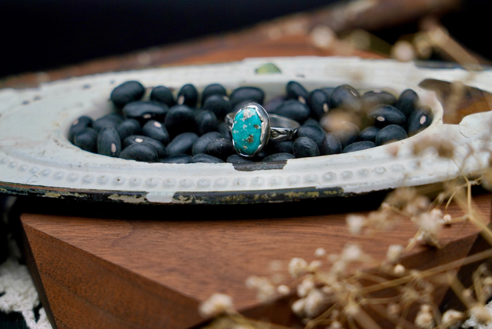 White Water Turquoise Ring SIZE 6