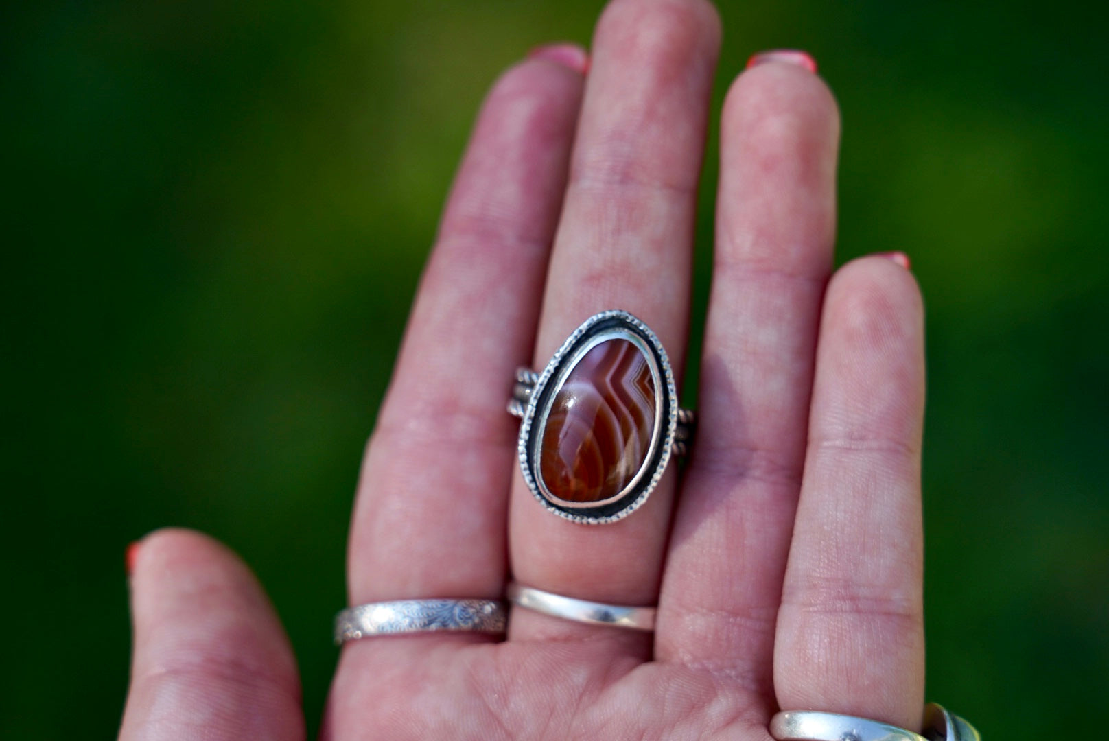 Lake Superior Agate Ring SIZE 7
